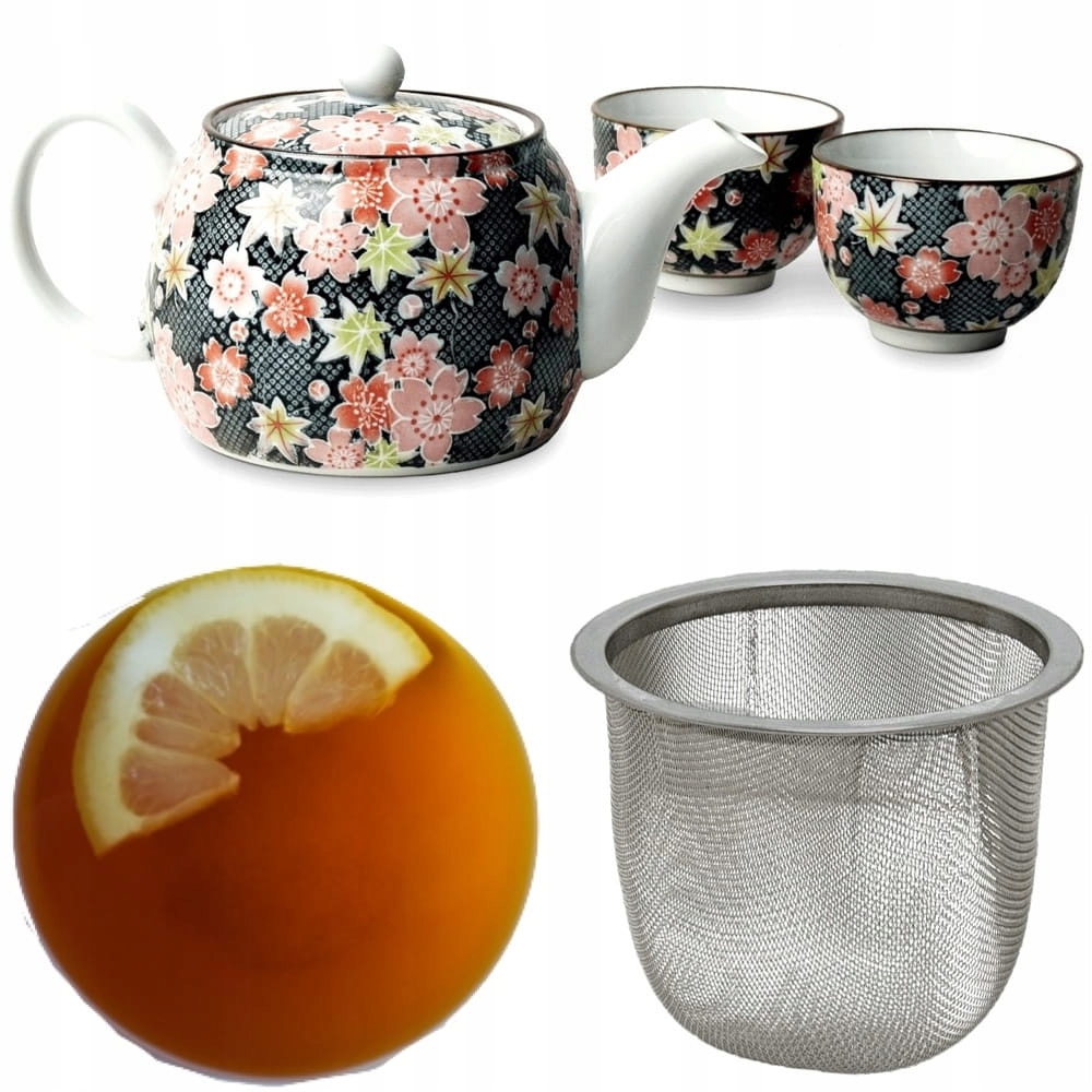 Japonský elegantný set na čaj Farebný kvetinový vzor Džbán 600 ml