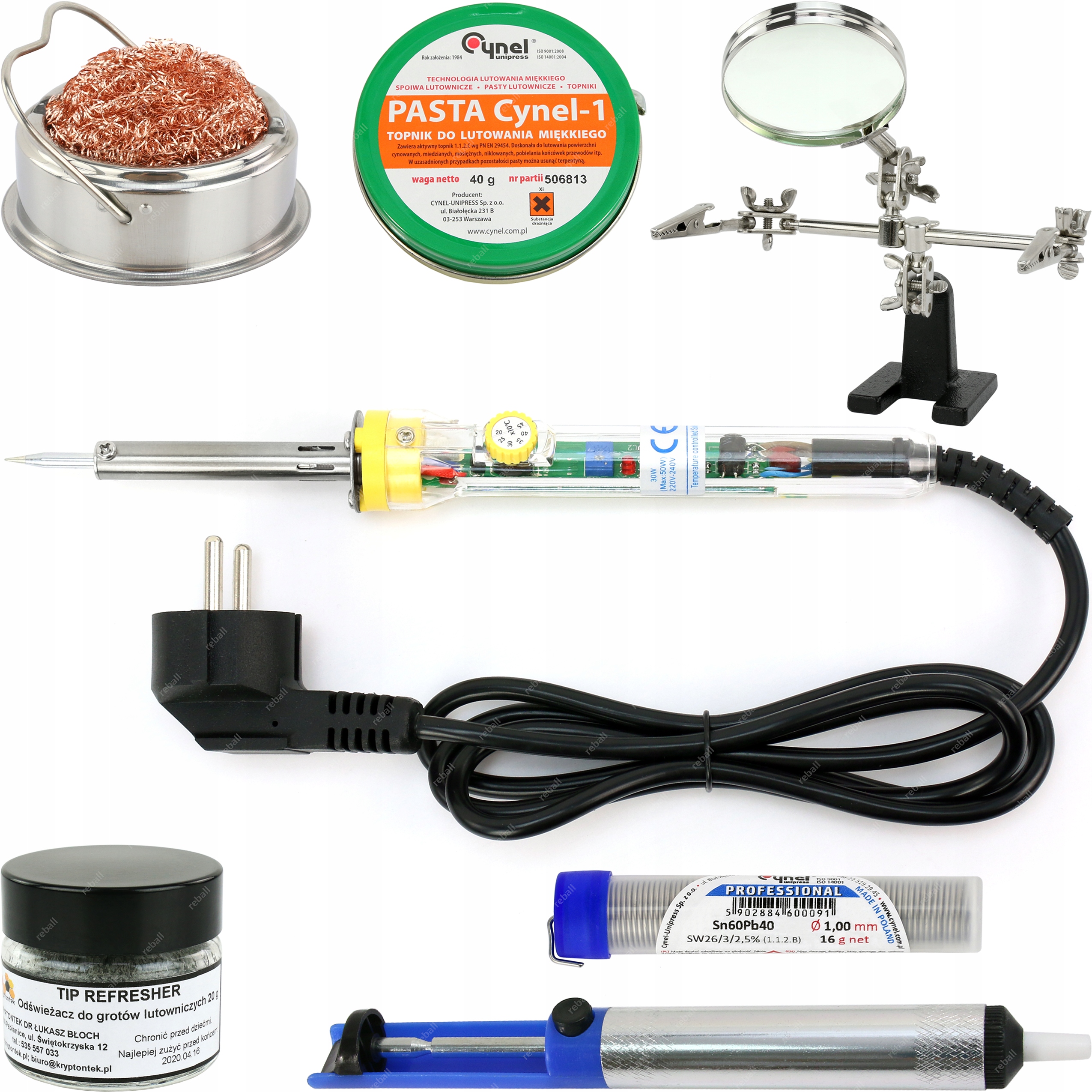 

Zestaw Lutowniczy ZD-708 50W Trzecia Ręka Odsysacz