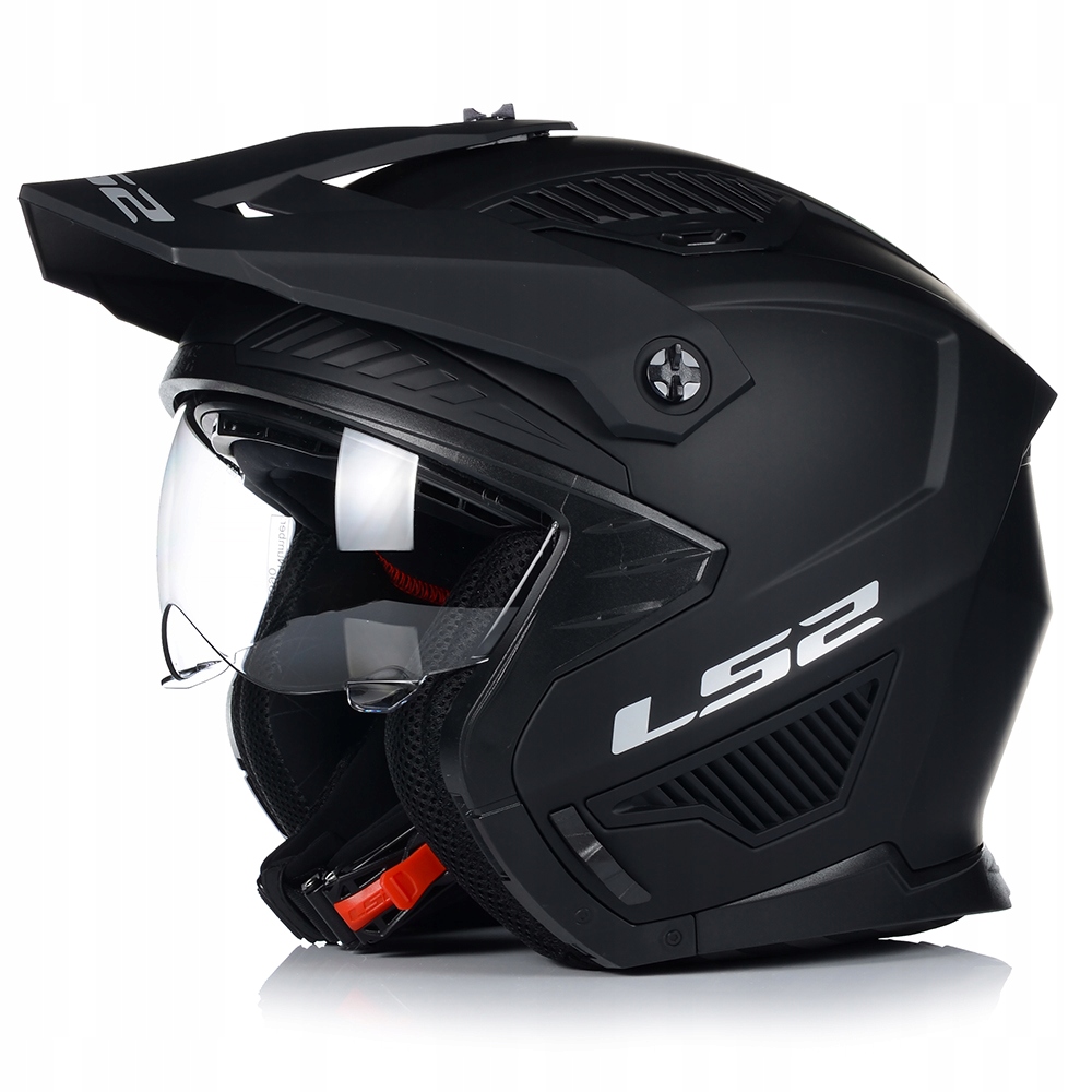 KASK MOTOCYKLOWY 4w1 LS2 OF606 MATT ODPINANA SZCZĘKA + DASZEK + 2x SZYBA Kolor czarny