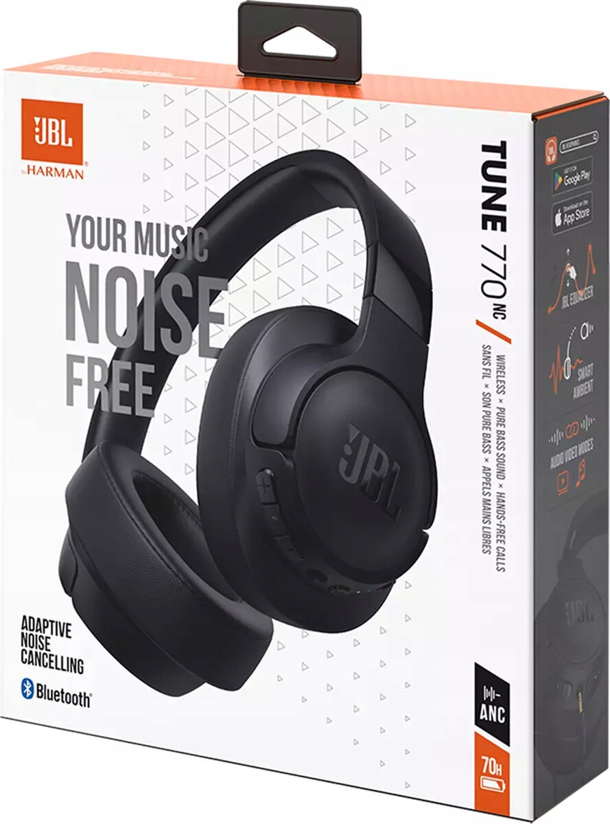 Bezdrátová Bluetooth sluchátka kolem uší Jbl Tune 770NC černá