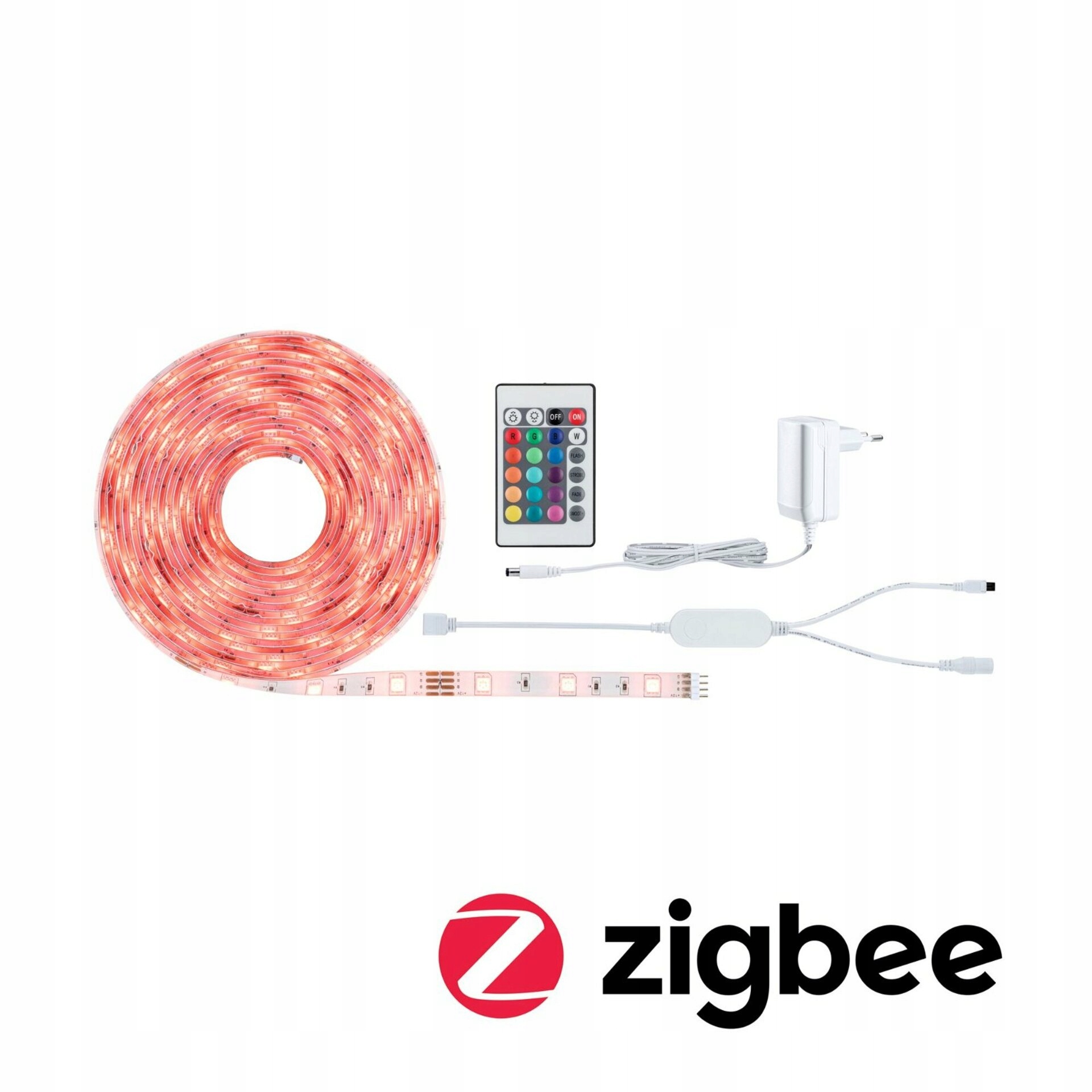 Paulmann SimpLED Led pásik Smart Home Zigbee Rgb 5m, sada, diaľkový ovládač