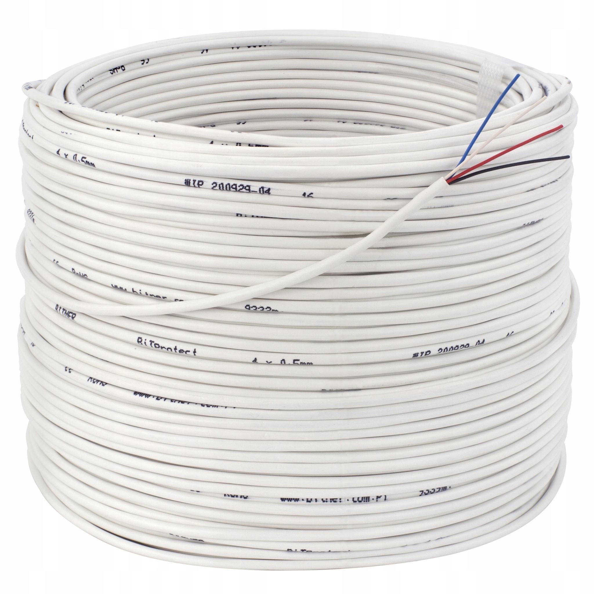 Przewód Kabel Domofon Alarm Sterowanie Ytdy 4 4x0,5 Bitner 100M Miedź Drut