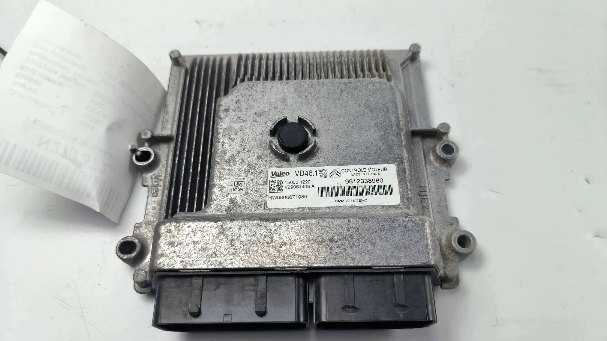 Computer DES MOTORS ECU 9812338980 CITROEN C4 CACTUS