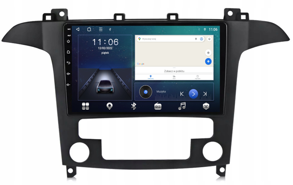 Rádio Android Bt Ford Smax Galaxy Wifi 64GB Sim