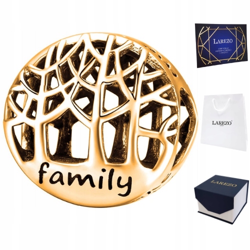 

Charms złoty Family Life Drzewo srebro 925