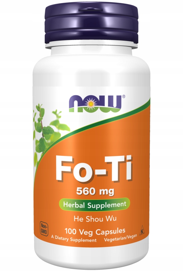 NOW Foods Fo-Ti 560 mg RDEST WŁOSY SIWIENIE 100kap