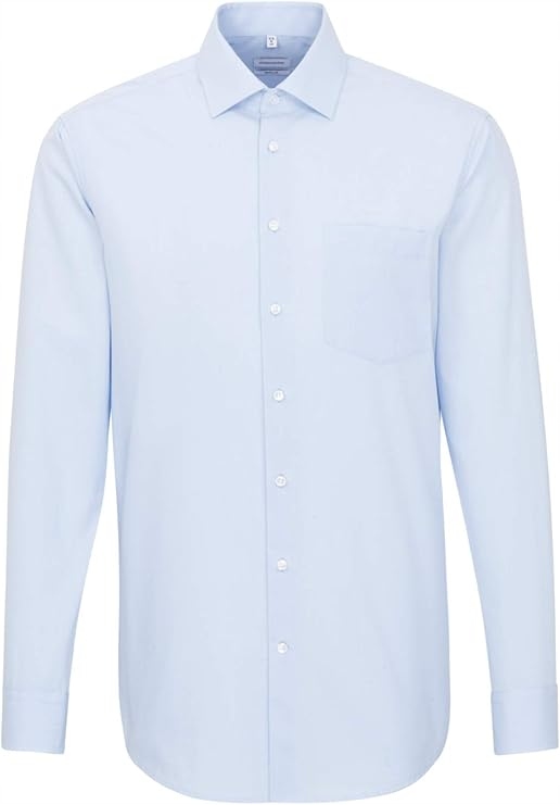 Pánská Košile Seidensticker Moderní Obchodní Bavlna Světle Modrá 38