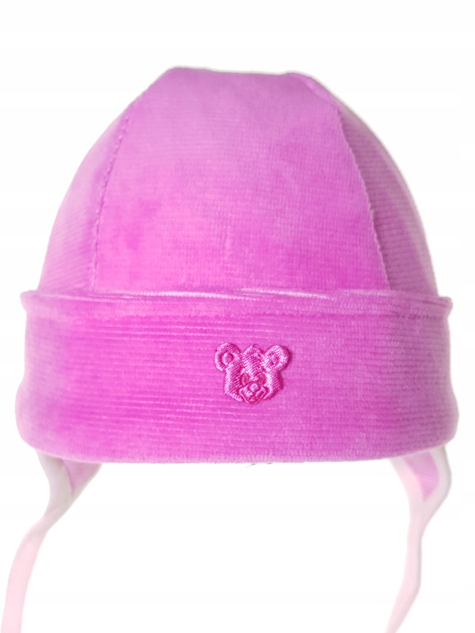 POLSKA CZAPKA MIŚ CZAPECZKA USZKA WIĄZANA WIOSNA JESIEŃ 0-3 M-C MIX KOLORÓW Rozmiar 36-40 cm