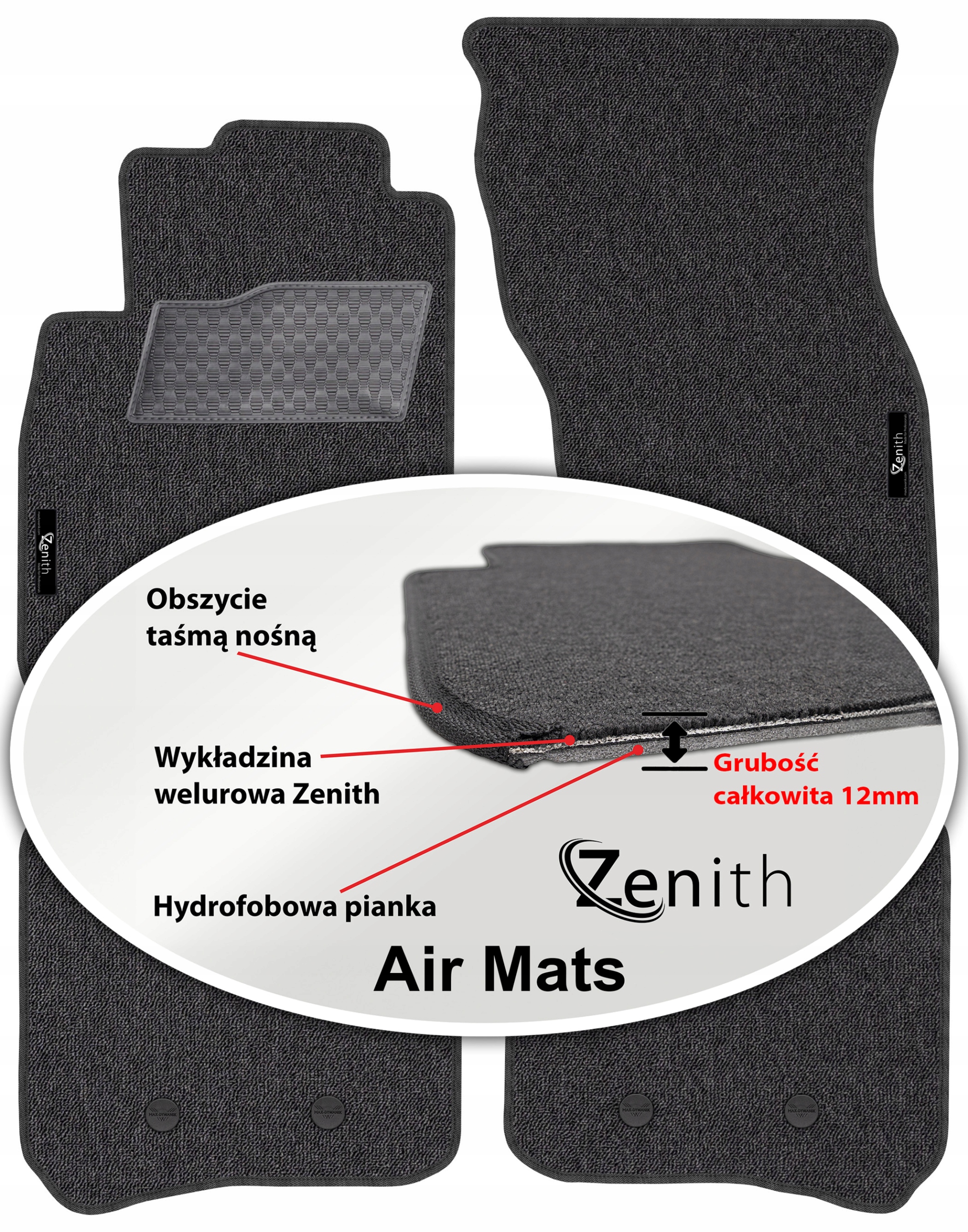 Volvo S40 I Sedan Fl 1999-2004 Velúrové koberčeky do auta Zenith Air Mats