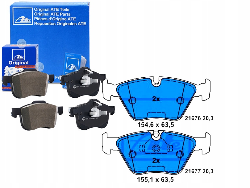 ATE13.0460-7089.2 Hamové Kostky Bmw Přední E39 2,0-3 Asistent řidiče #33