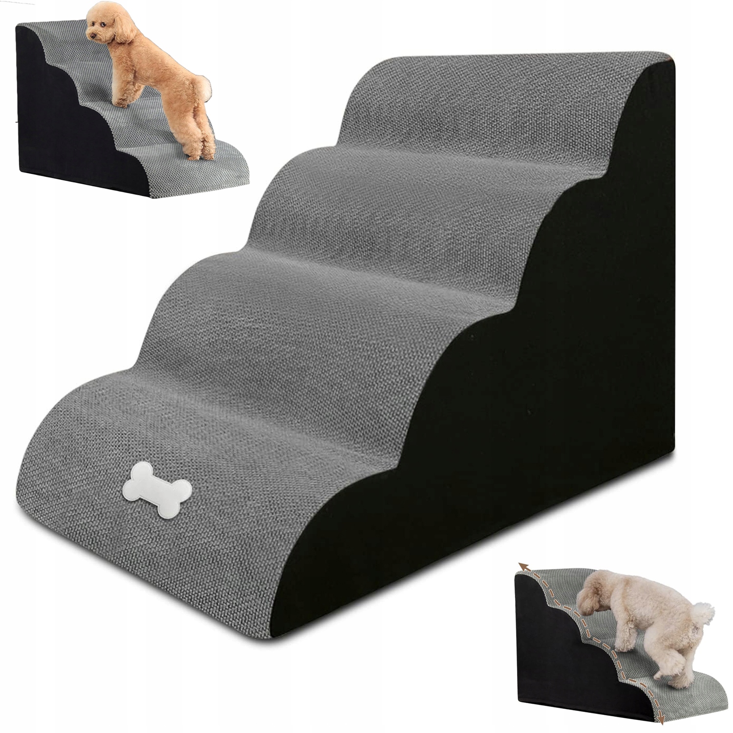 Levně Schůdky Pro Psy Welsti Pro Kočky, Stabilní, Elegantní, Kord, 4 Stupně