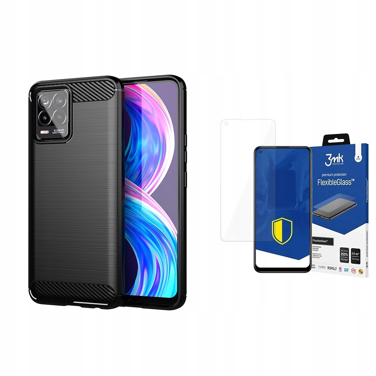 

Tpucarbon Etui Case Do Realme 8/8 Pro + Folia 3MK