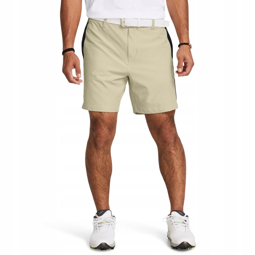 Under Armour Béžové Kraťasy S Černým Lampasem 34 Fta