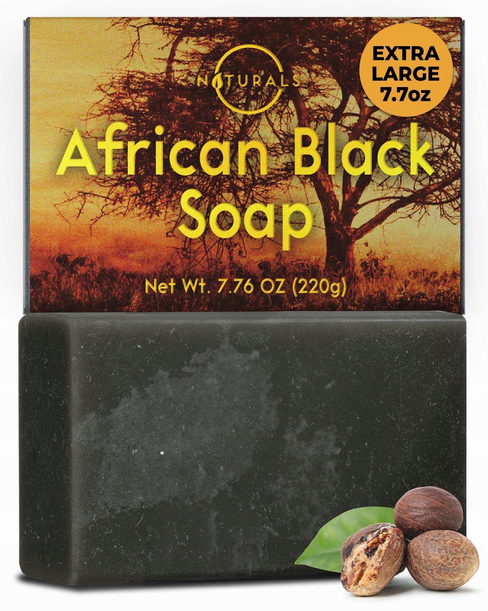 Levně O Naturals Černé africké mýdlo s bambuckým máslem pro muže a ženy