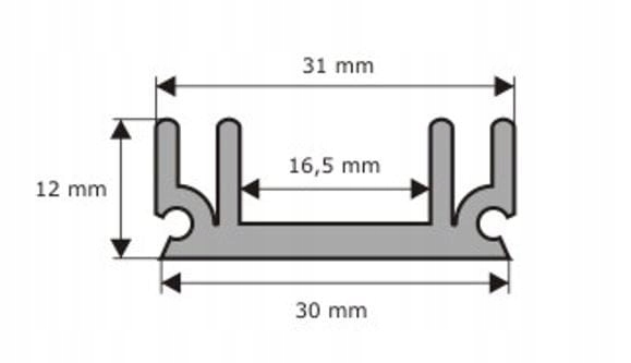 Radiator aluminiowy P22139 31x12x1000mm