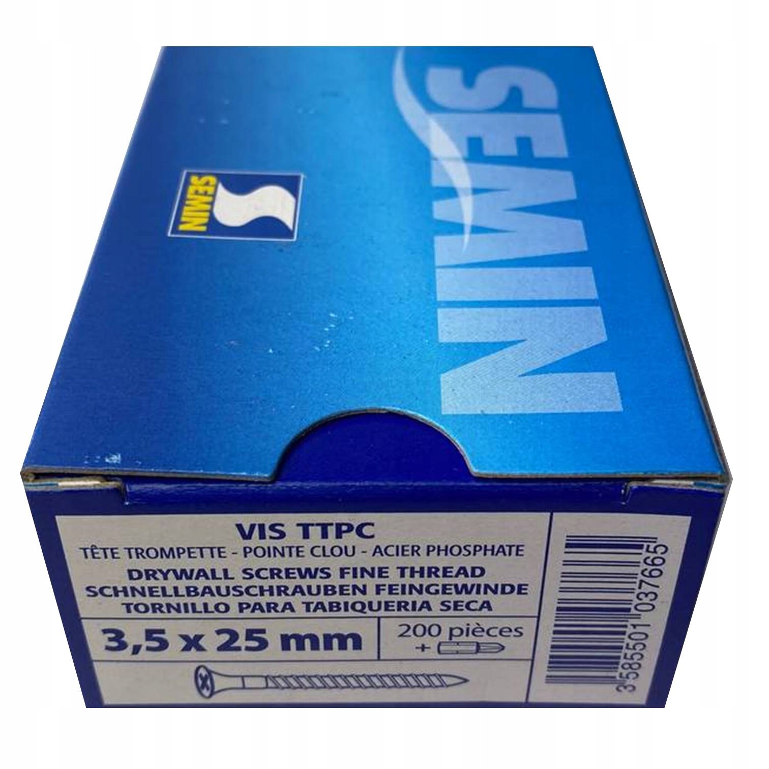 

Wkręty czarne do metalu 3,5 x 25 mm 200szt Semin