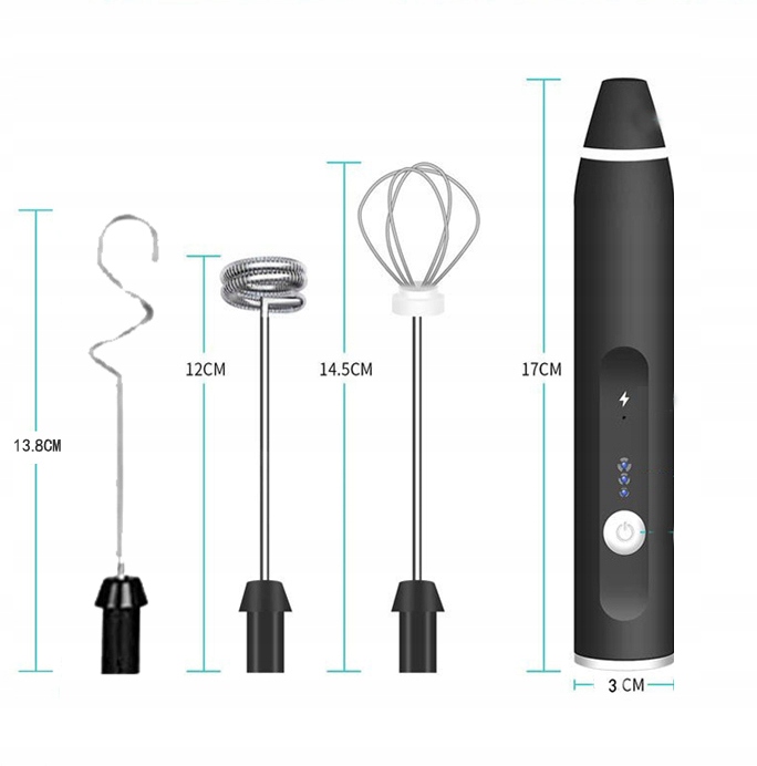 ELEKTRYCZNY SPIENIACZ DO MLEKA UBIJAK KAWY MIKSER Model SPIENIACZ DO MLEKA mikser AKUMULATOROWY komplet