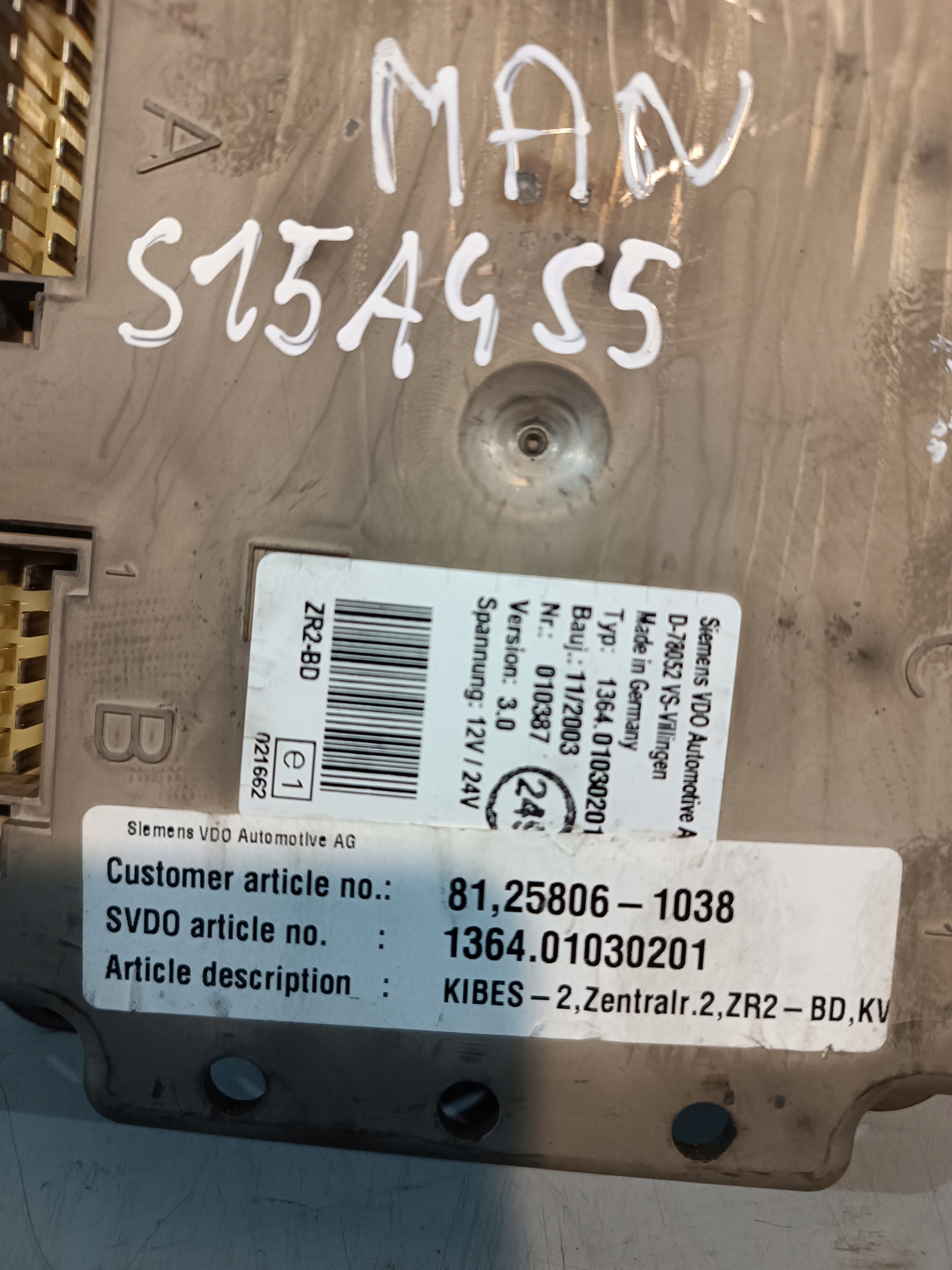 MAN AUTOBUS control unit MUX2-M 1364.21010101