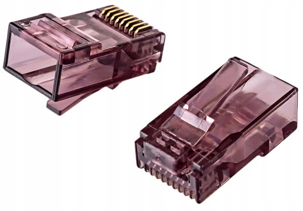 100 x Wtyki RJ45 Przelotowe CAT 6 UTP Złącze LAN RJ-45 Pass Through PUDEŁKO Kod producenta PT-RJ456UC-1