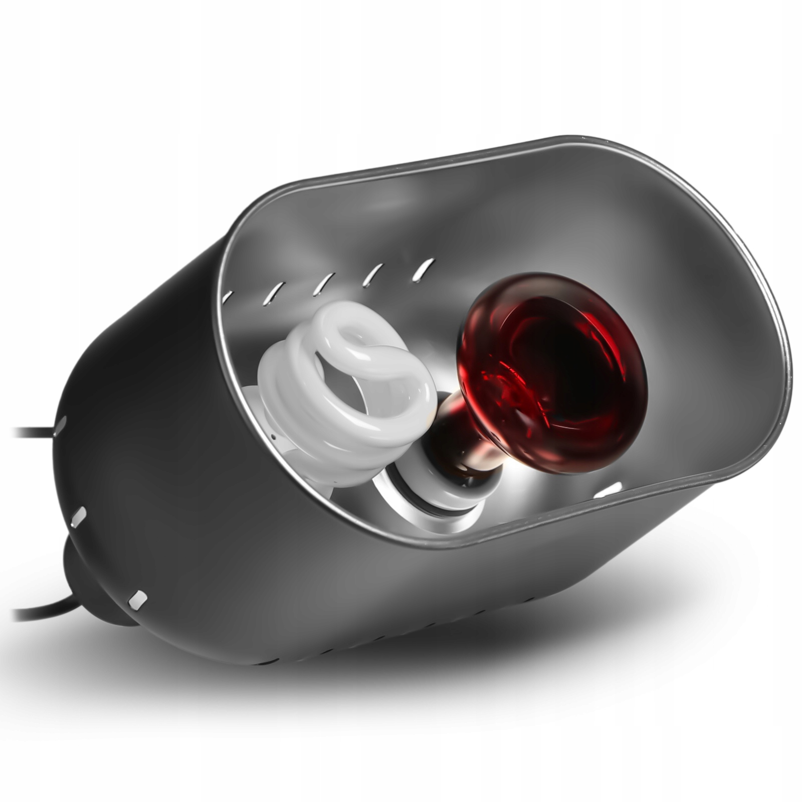 Dvojitá Lampa Do Terária Klosz S Reflektorem Dva Kabely 2 x 100W