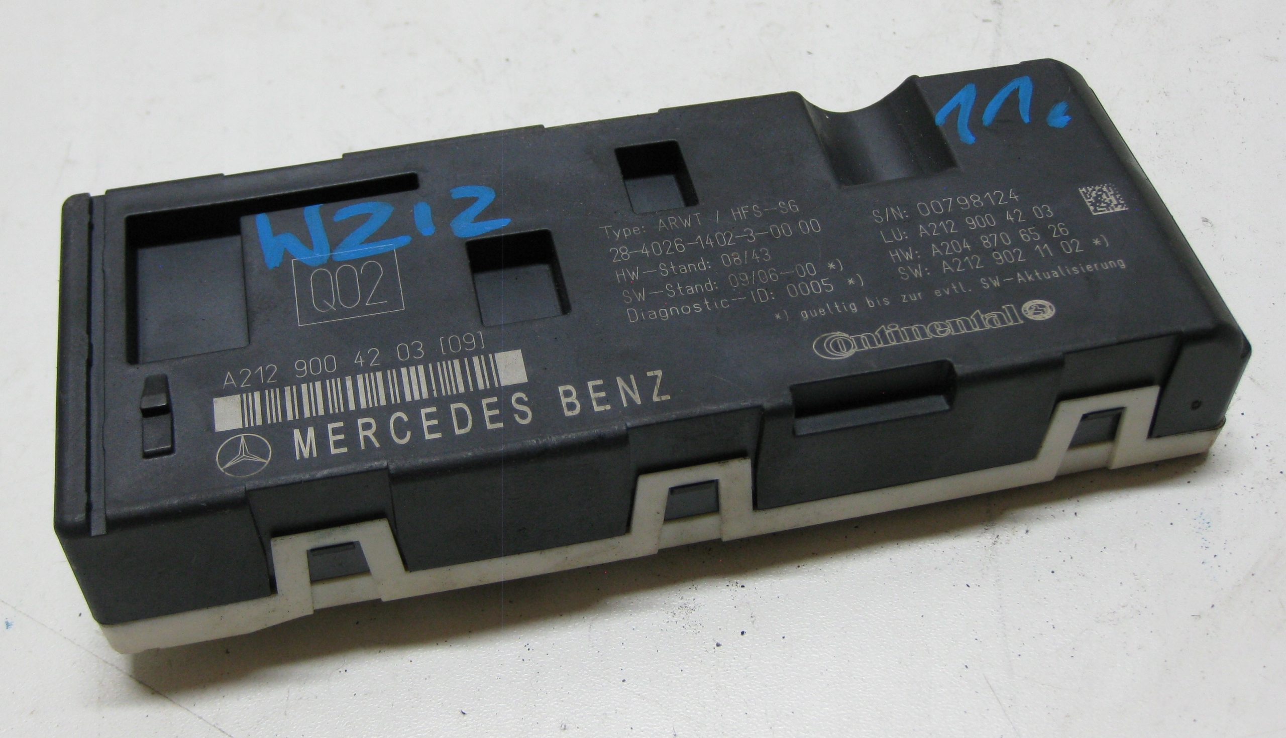 MERCEDES W212 E KLASA 11R module control unit bonnet A2129004203