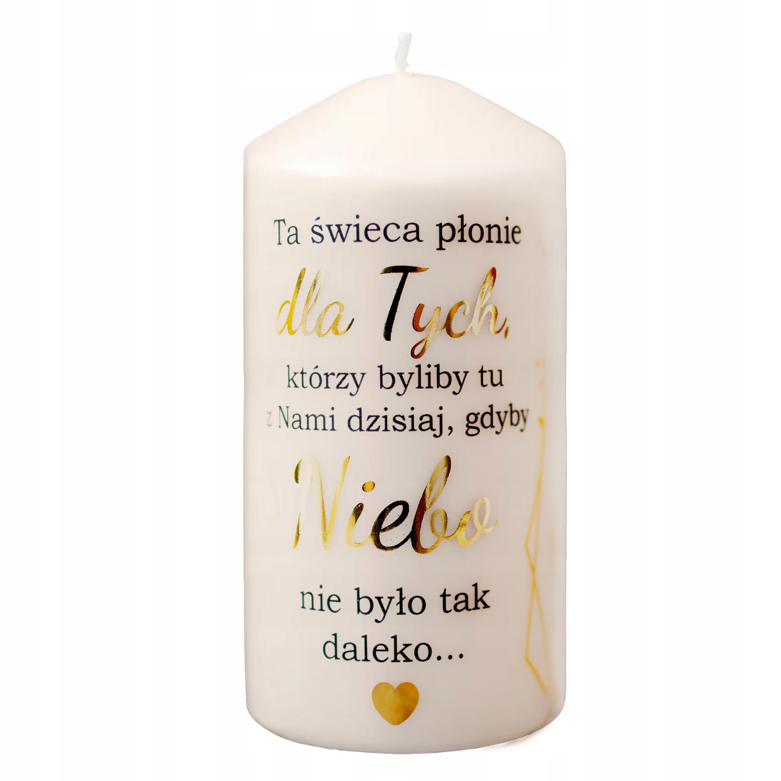 

Ta Świeca Płonie Dla Tych Wesele Ślub 14cm 45h