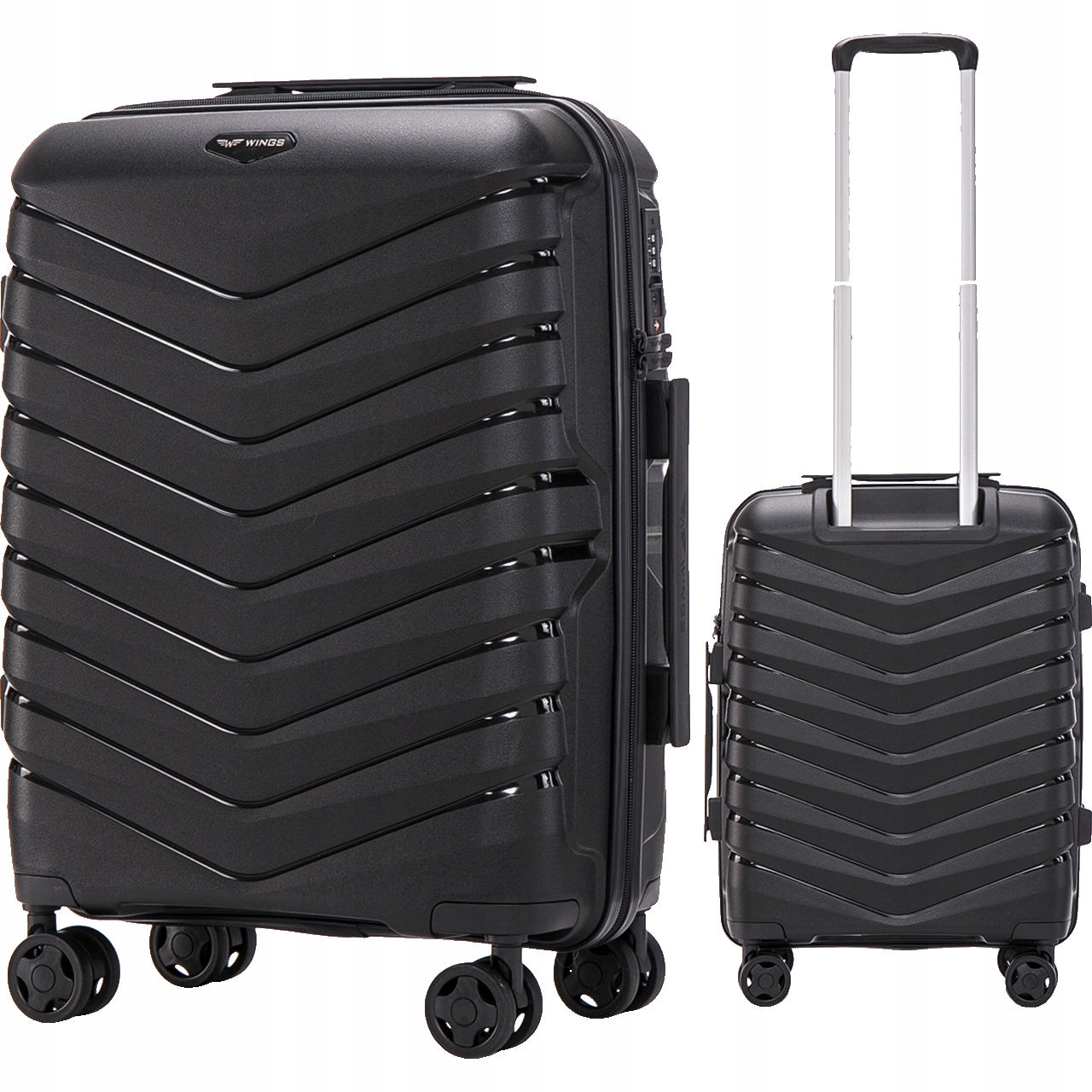 Kabinový kufr Wings polypropylenový prostorný cestovní kufr na kolečkách