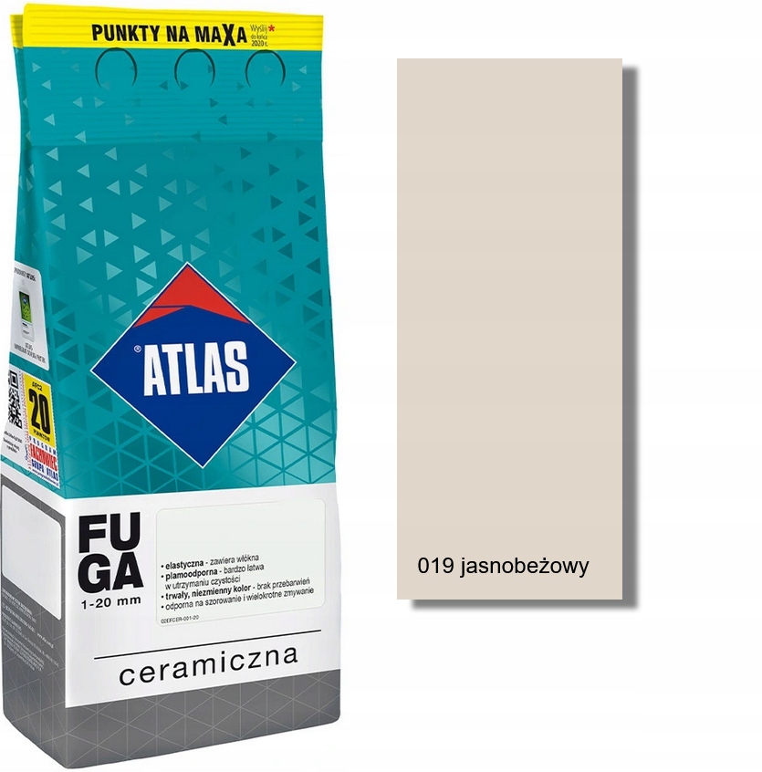 

Atlas Fuga Ceramiczna 1-20MM Jasny Beż 019 2KG