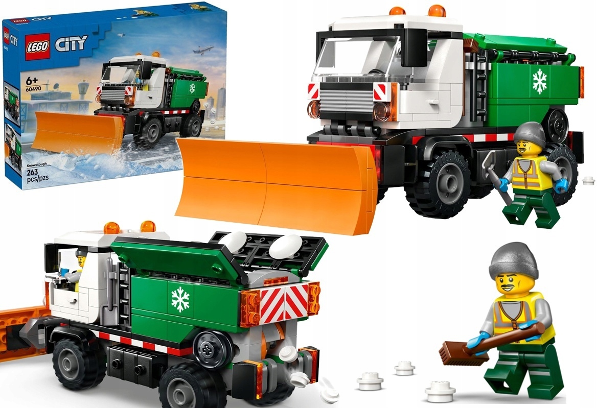 263 dílků stavebnice Lego City Sněžný pluh 60490