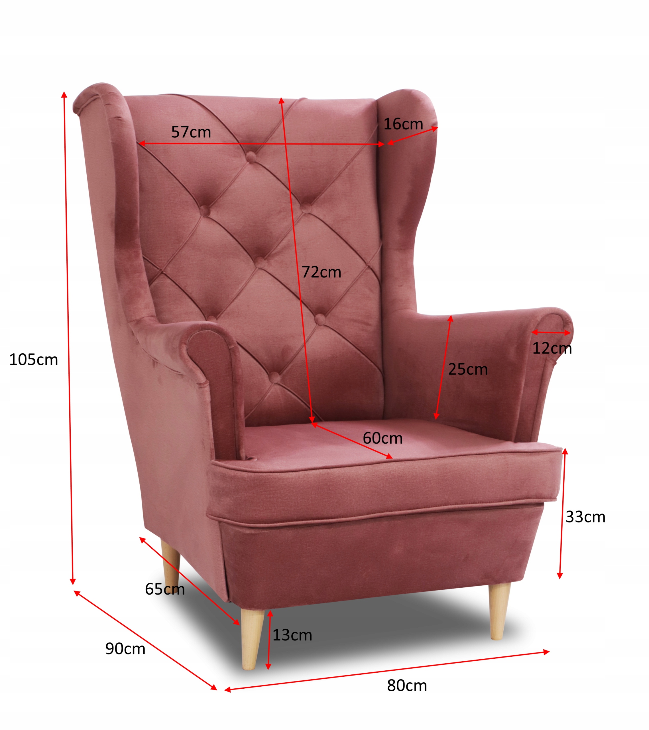 FOTEL USZAK SKANDYNAWSKI RIO Rodzaj uszak