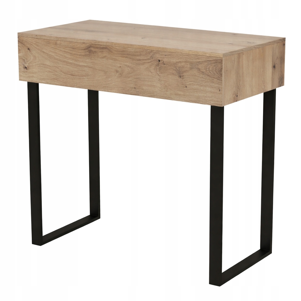 Toaletka konzola „lena“ dub artisan 75 cm, čierna, U, kovová