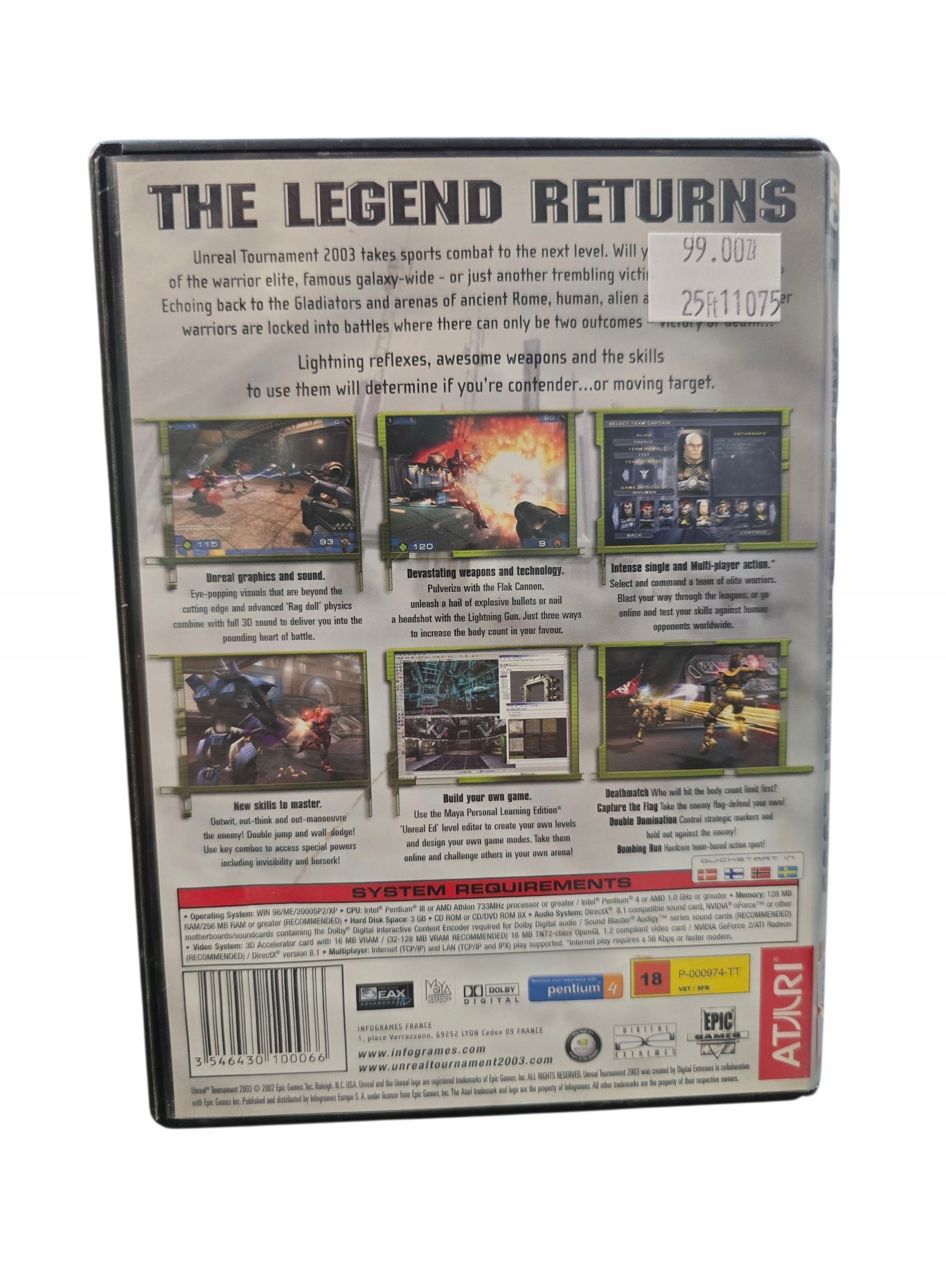 Unreal Tournament 2003 PC - Stan: Używany 99.00PLN - Sklepy