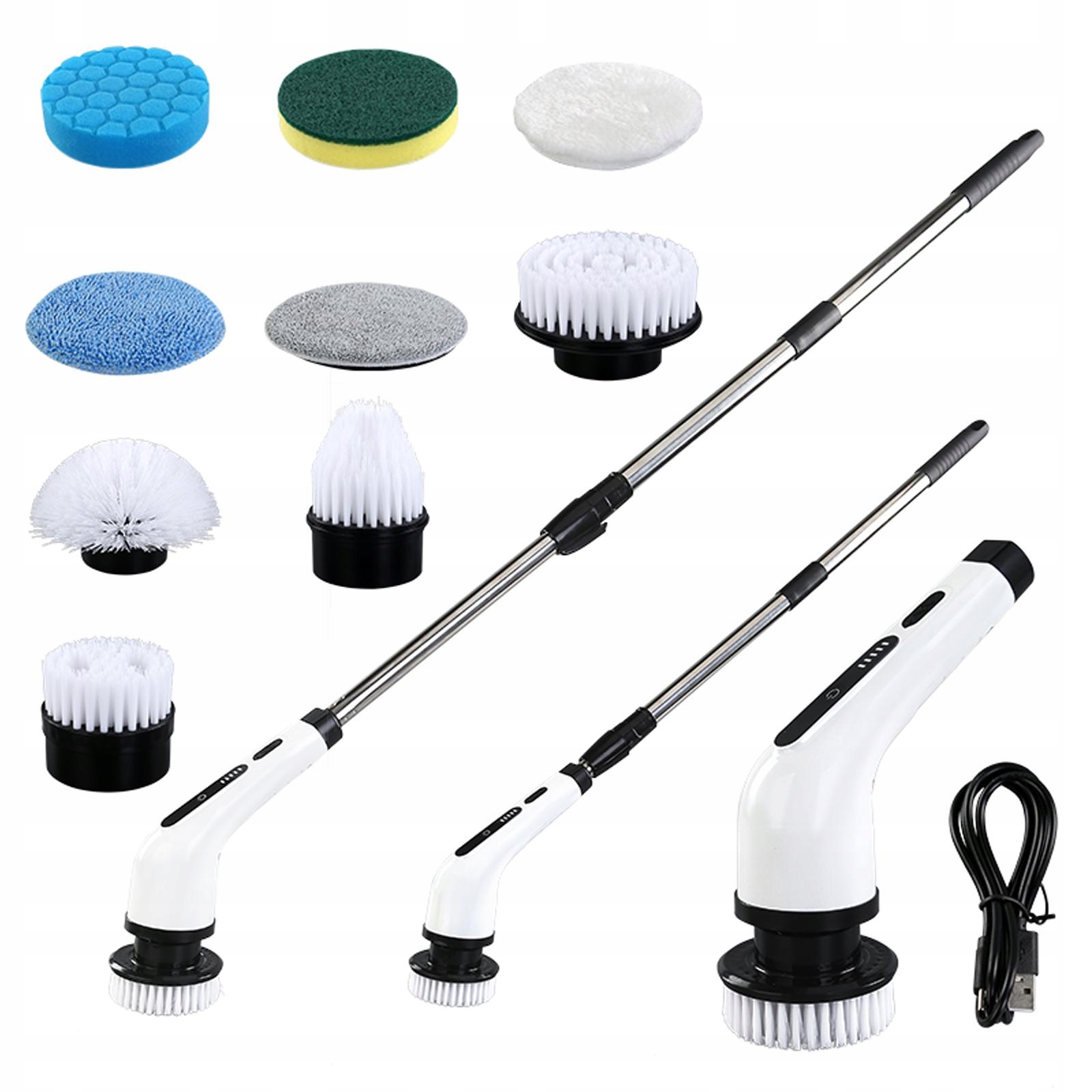 Levně Elektrický rotační mop na čištění dlaždic 9 v 1 zubní kartáček