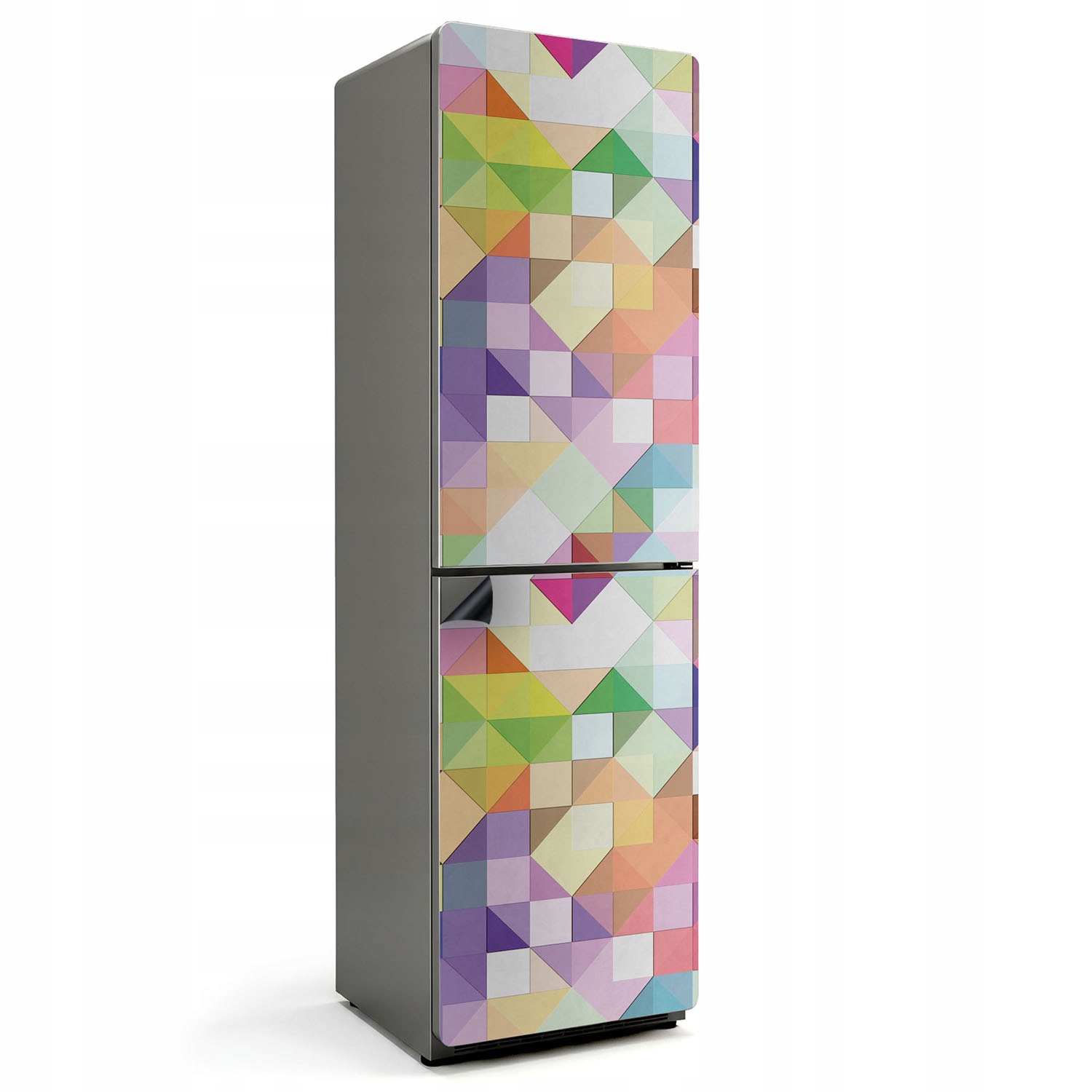 Magnetická krytka na chladničku Geometria mnohouholníkov v usporiadaní 60x205
