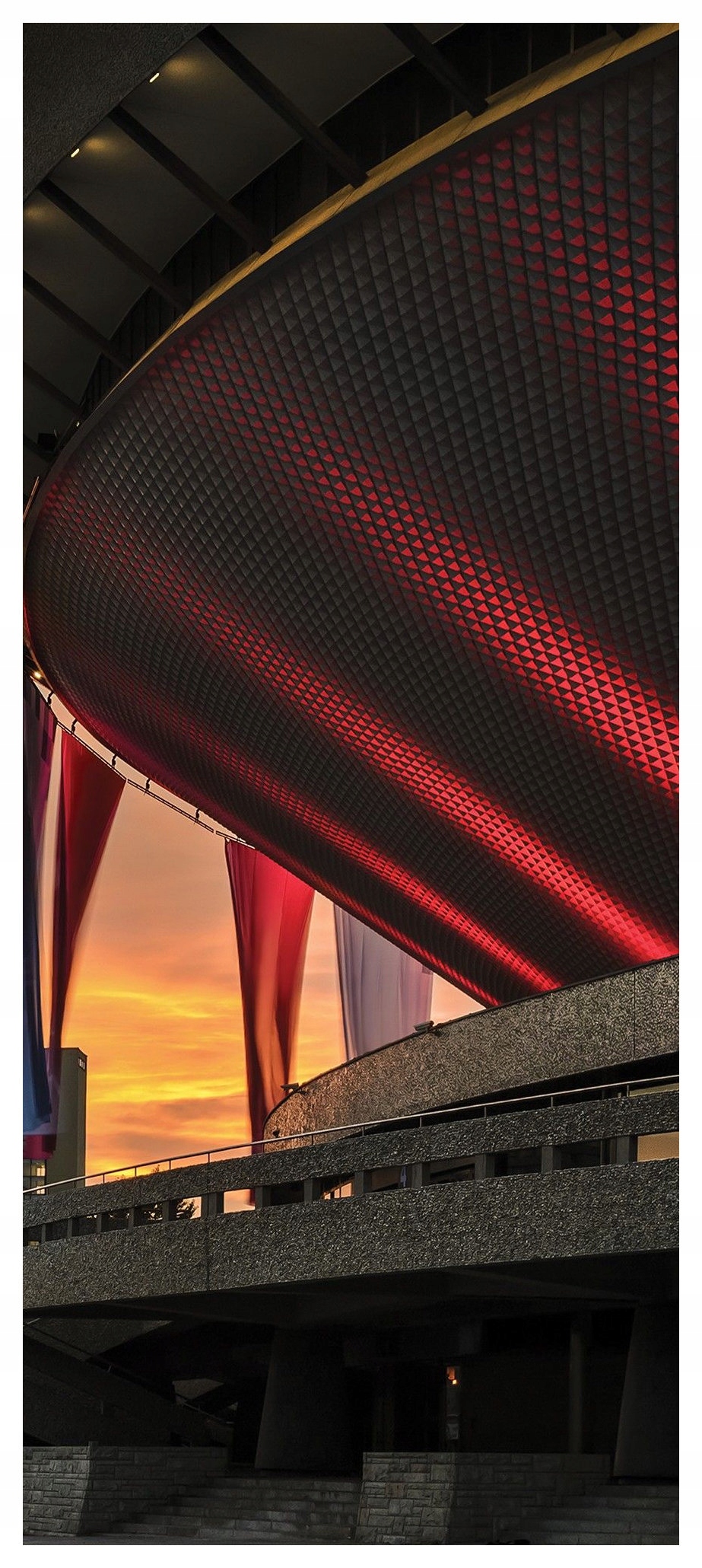 Fototapeta Spodek Katowice Úsvit Architektura Nebe Design 91x211 lepidlo