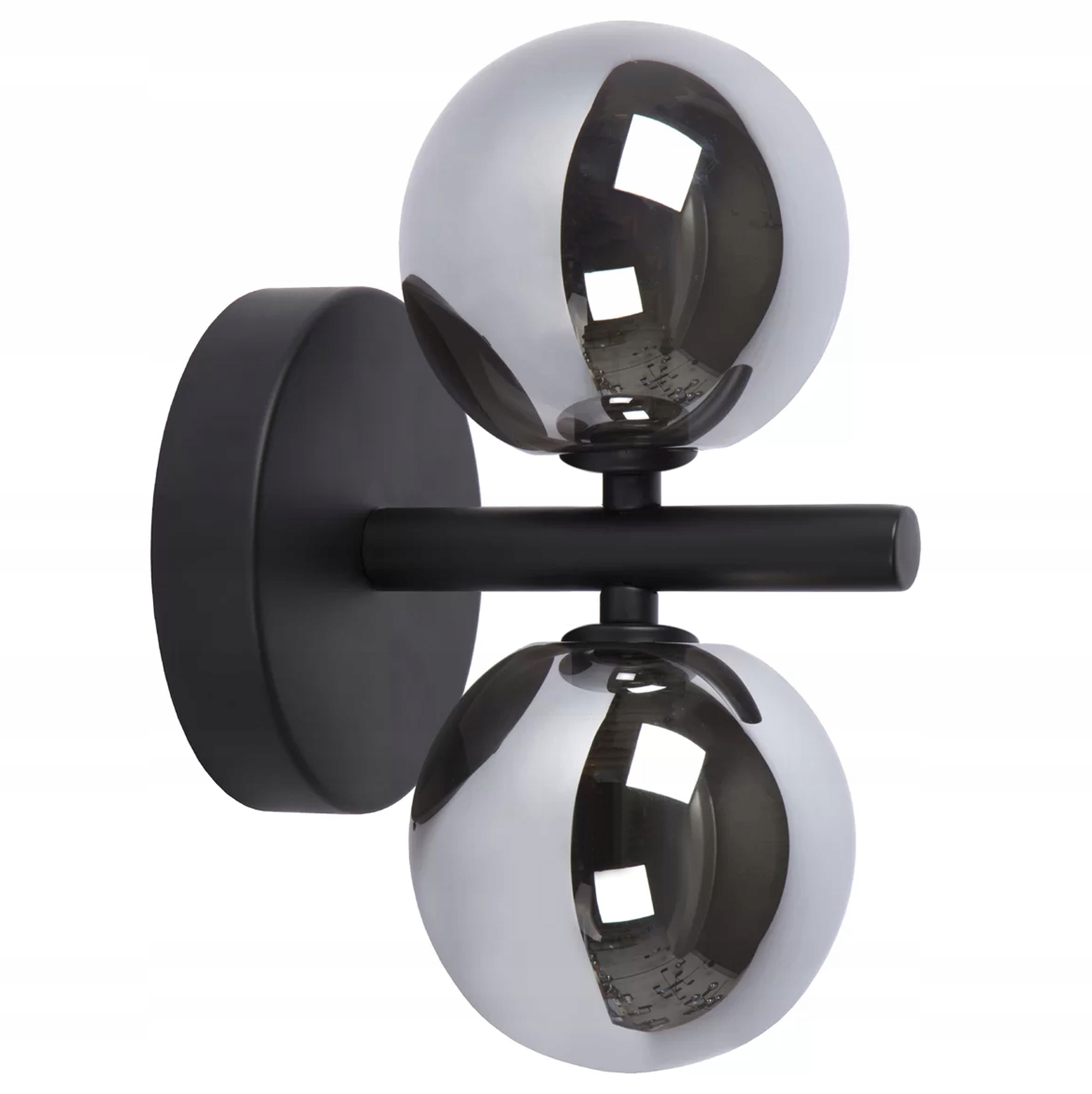 

Lampa Ścienna Kinkiet Czarny Szklana Kula Black