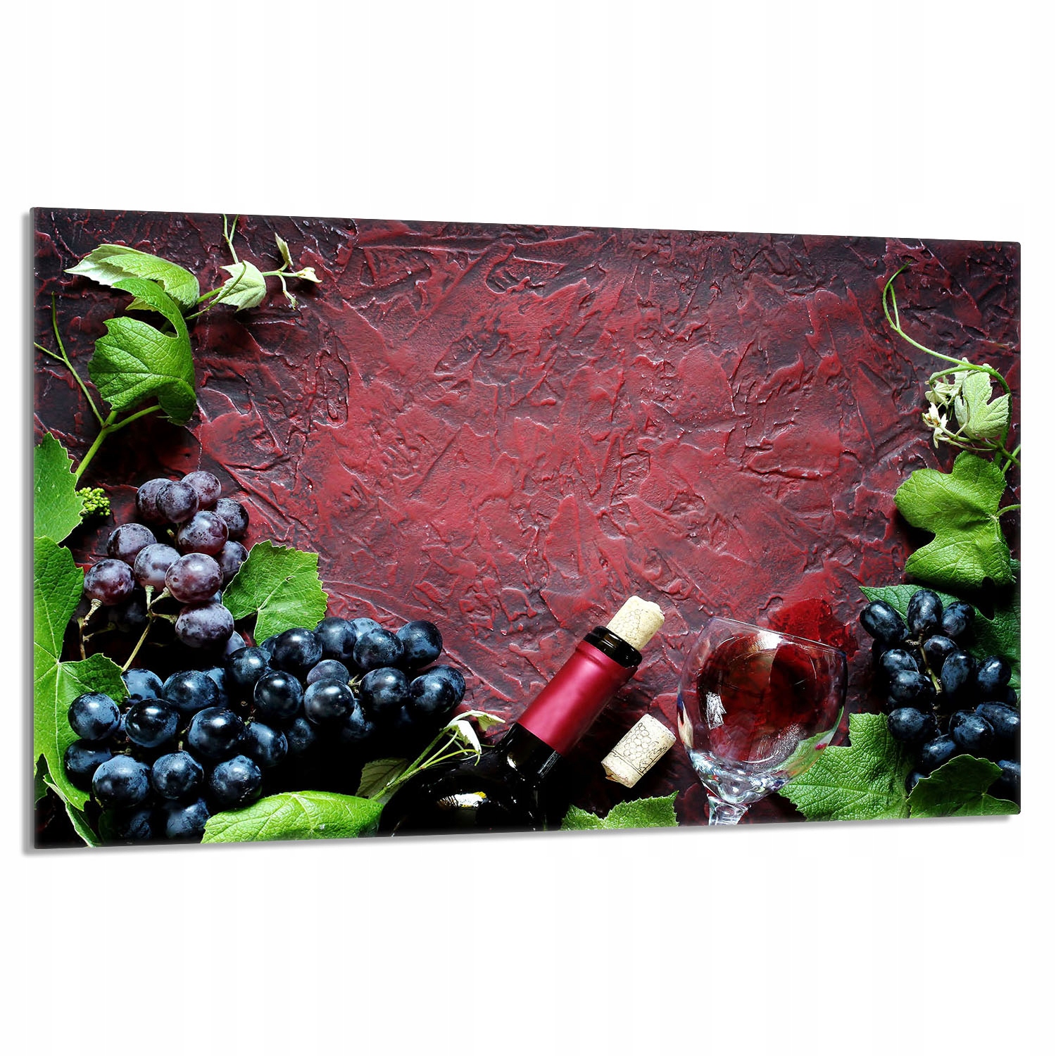 Skleněná ochranná deska na sporák 80x52 Víno do kuchyně