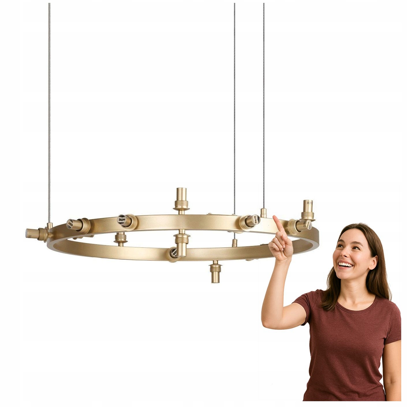 Základna kulaté závěsné lampy patnácti plamenů pro řadu Bubbles Go A