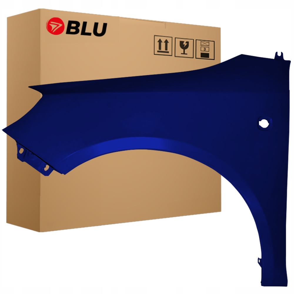 Blu Blatník Škoda Fabia 2 5J Roomster LF5A levý modrý 07-15 přední pozink