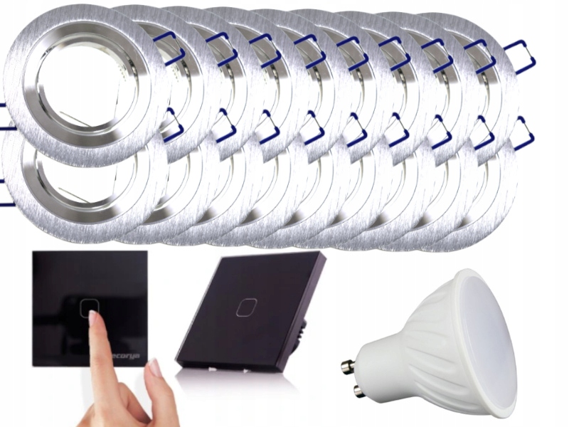Sada Halogenové Led svítidlo 18x Vypínač +Žárovky