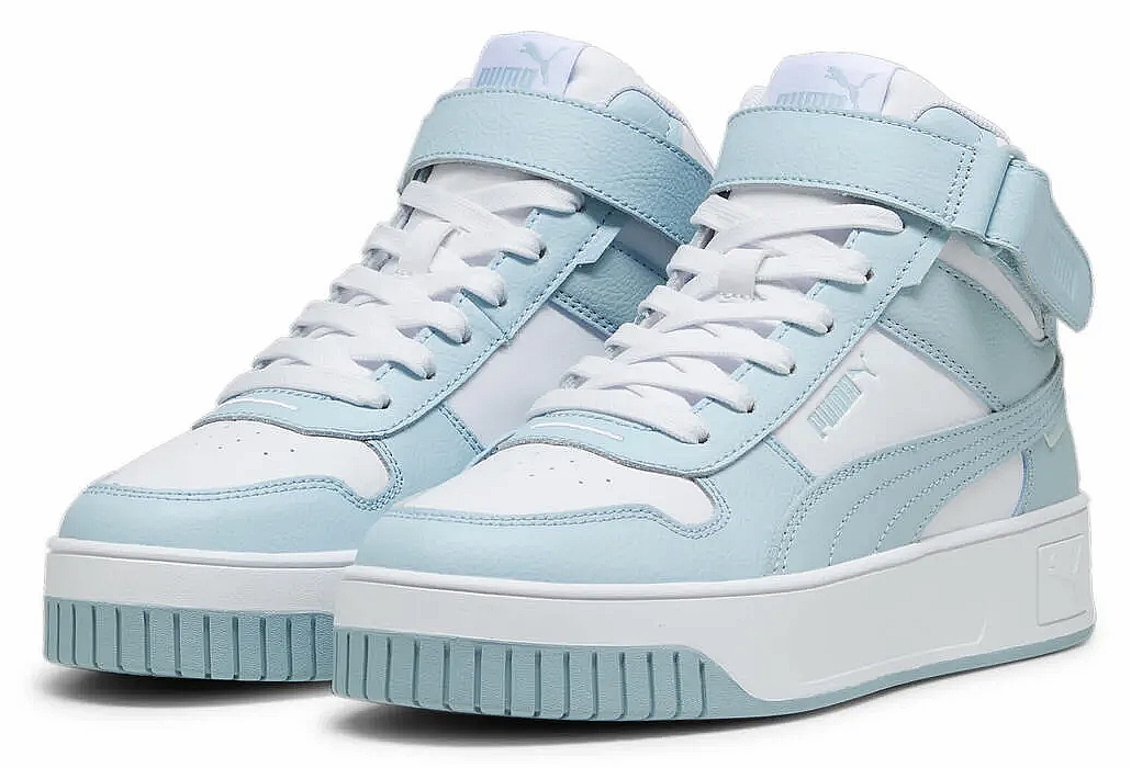 Buty damskie Puma Carina Street Mid r.37,5 Białe Wysokie Skórzane Sneakersy