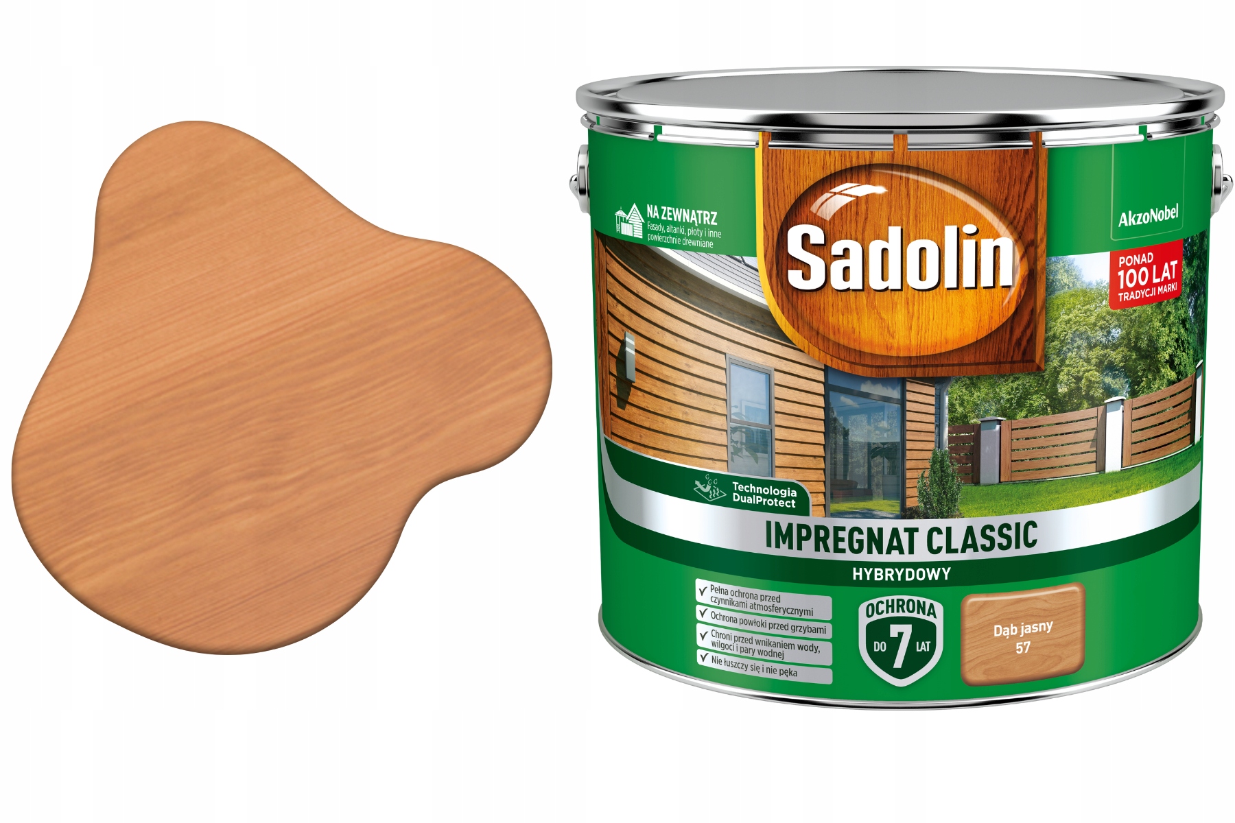 Sadolin Wydajny Impregnat Do Drewna Classic dąb jasny 9L