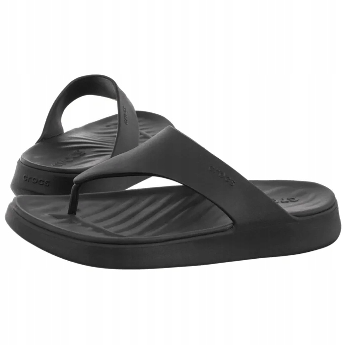 Dámské boty Japonky Crocs Getaway Triangle Flip W Black 212018 Černé
