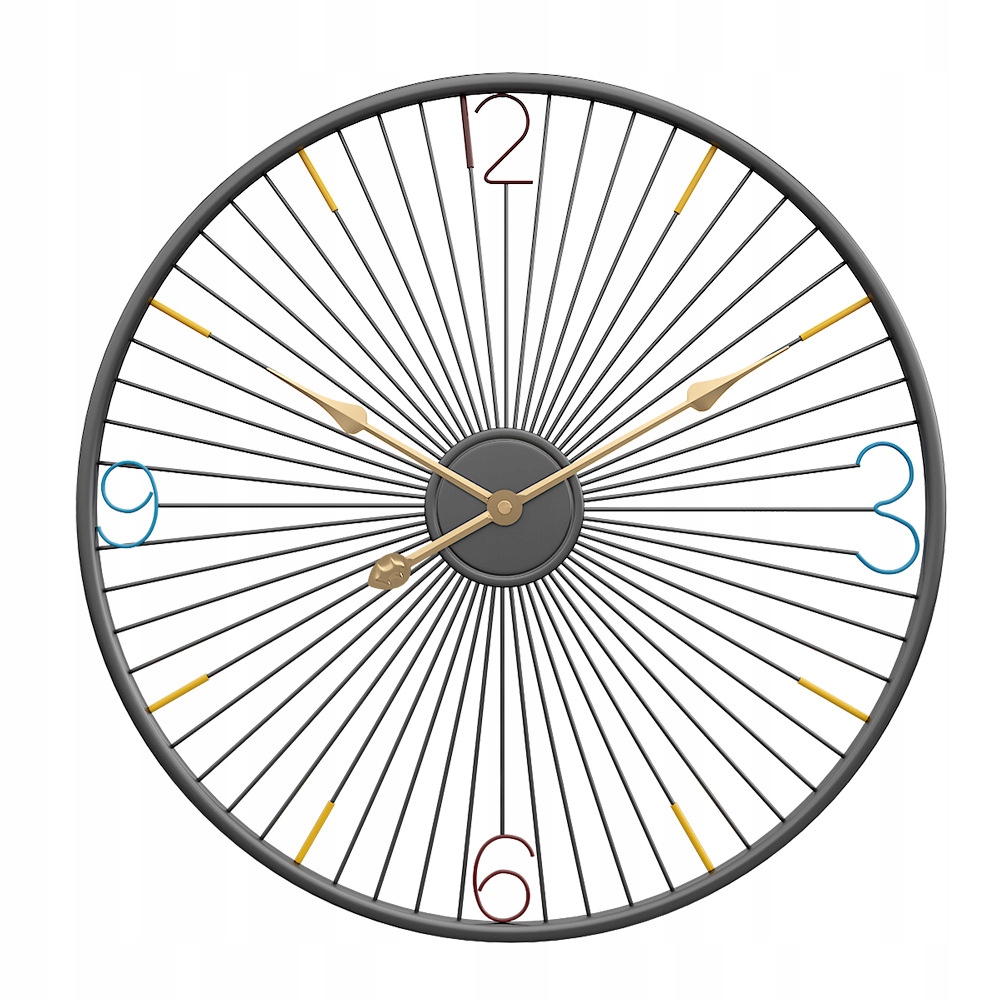 Dizajnové nástenné hodiny Decore Black 60cm