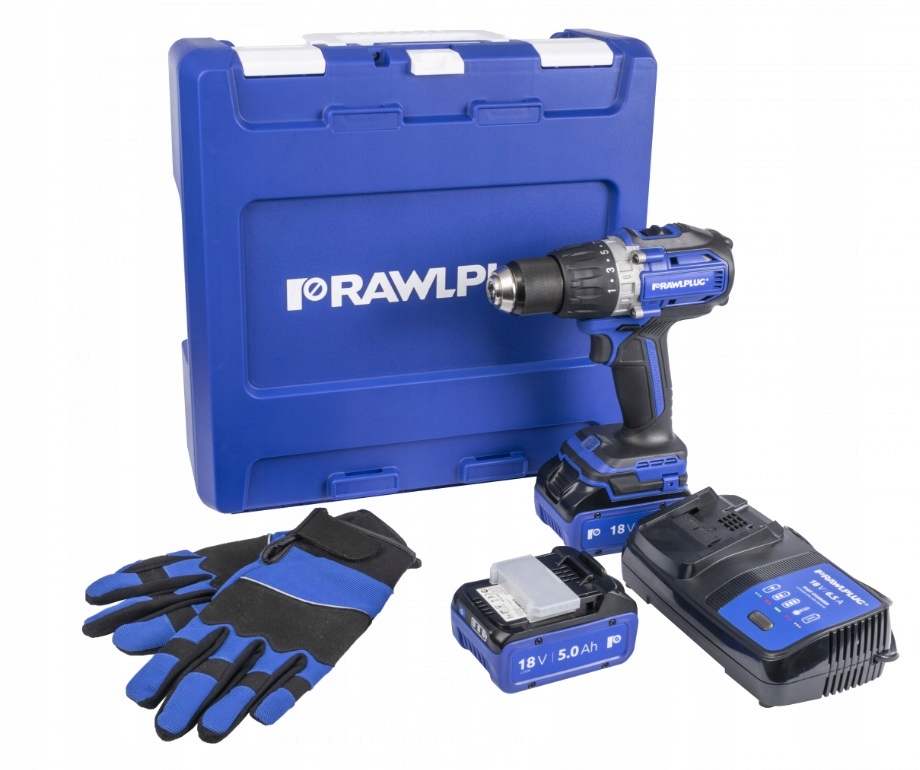 Rawlplug Wiertarko-Wkrętarka 18V 100Nm 2x5.0Ah Ład