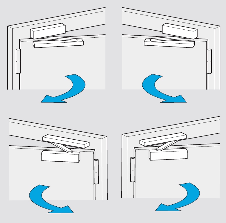 Samozamykacz ASSA ABLOY DC175 z szyną, czarny Kod producenta DC175------9005