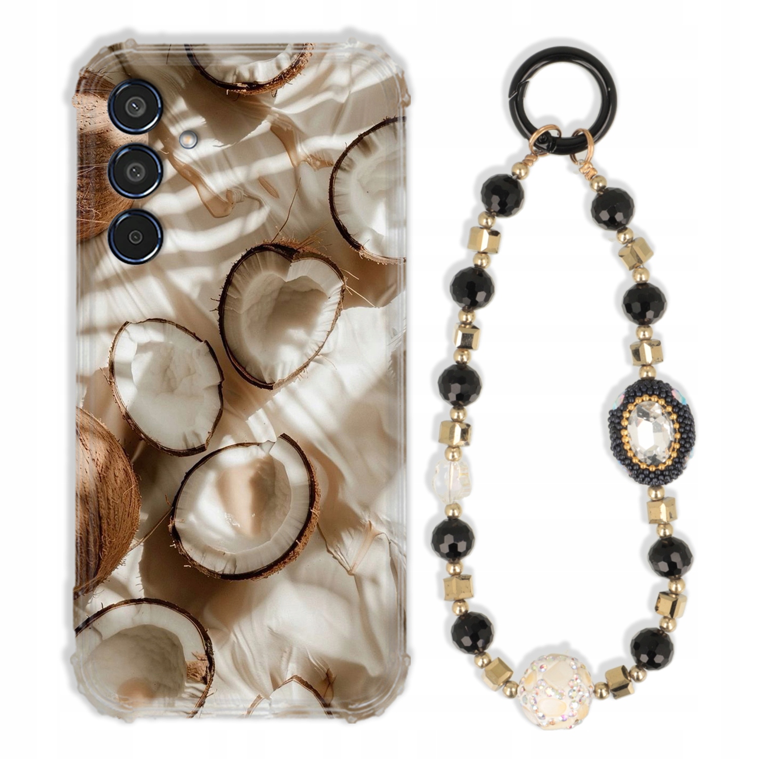 Puzdro Na Samsung M35 5G Antishock Zirkóny Čierno Zlaté Odolné| Silné