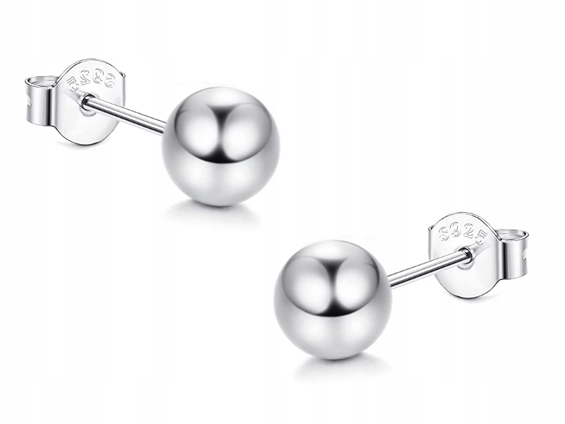 

Kolczyki Srebrne Gładkie Kulki Kuleczki Balls 7MM