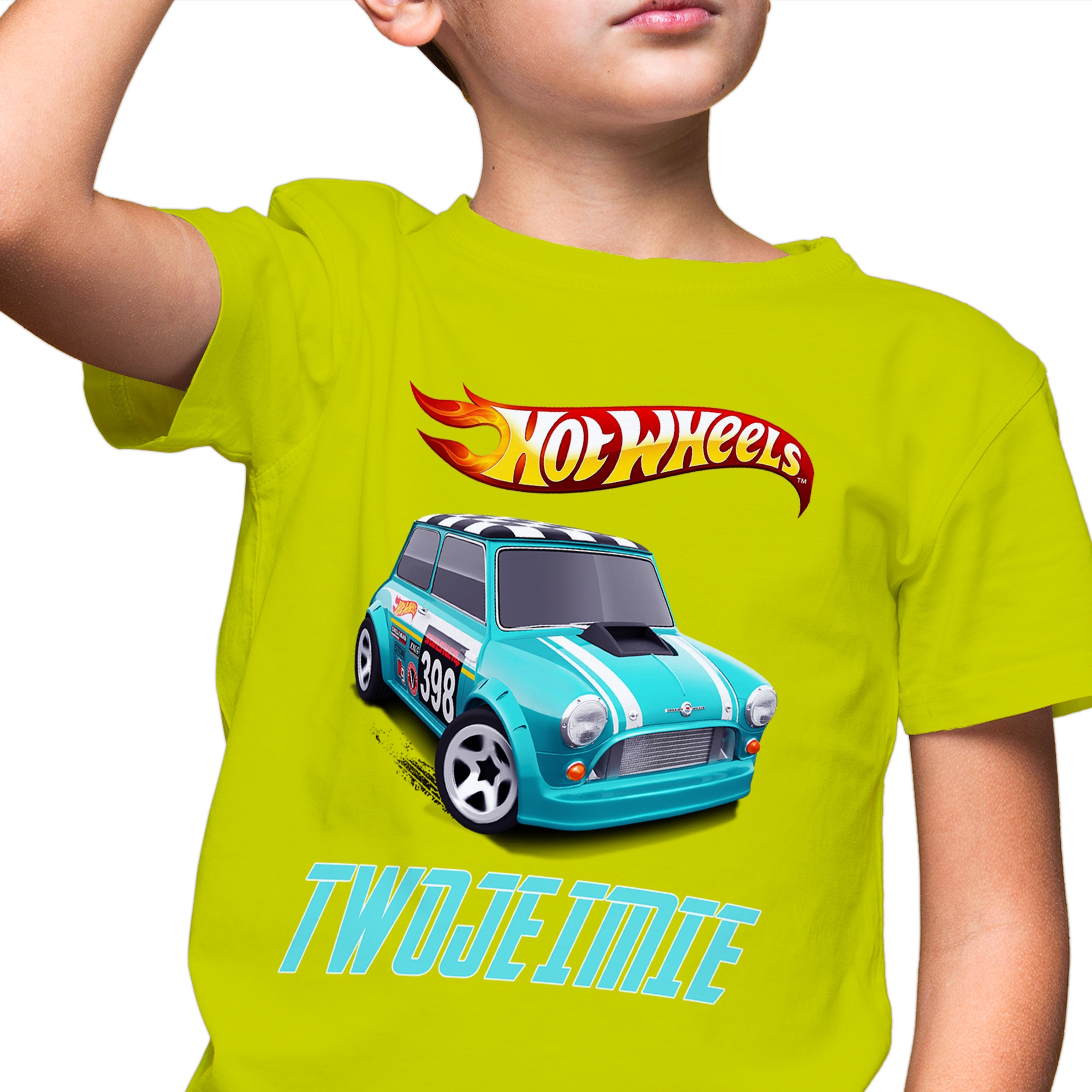 Detské tričko Hot Wheels Lime W 110