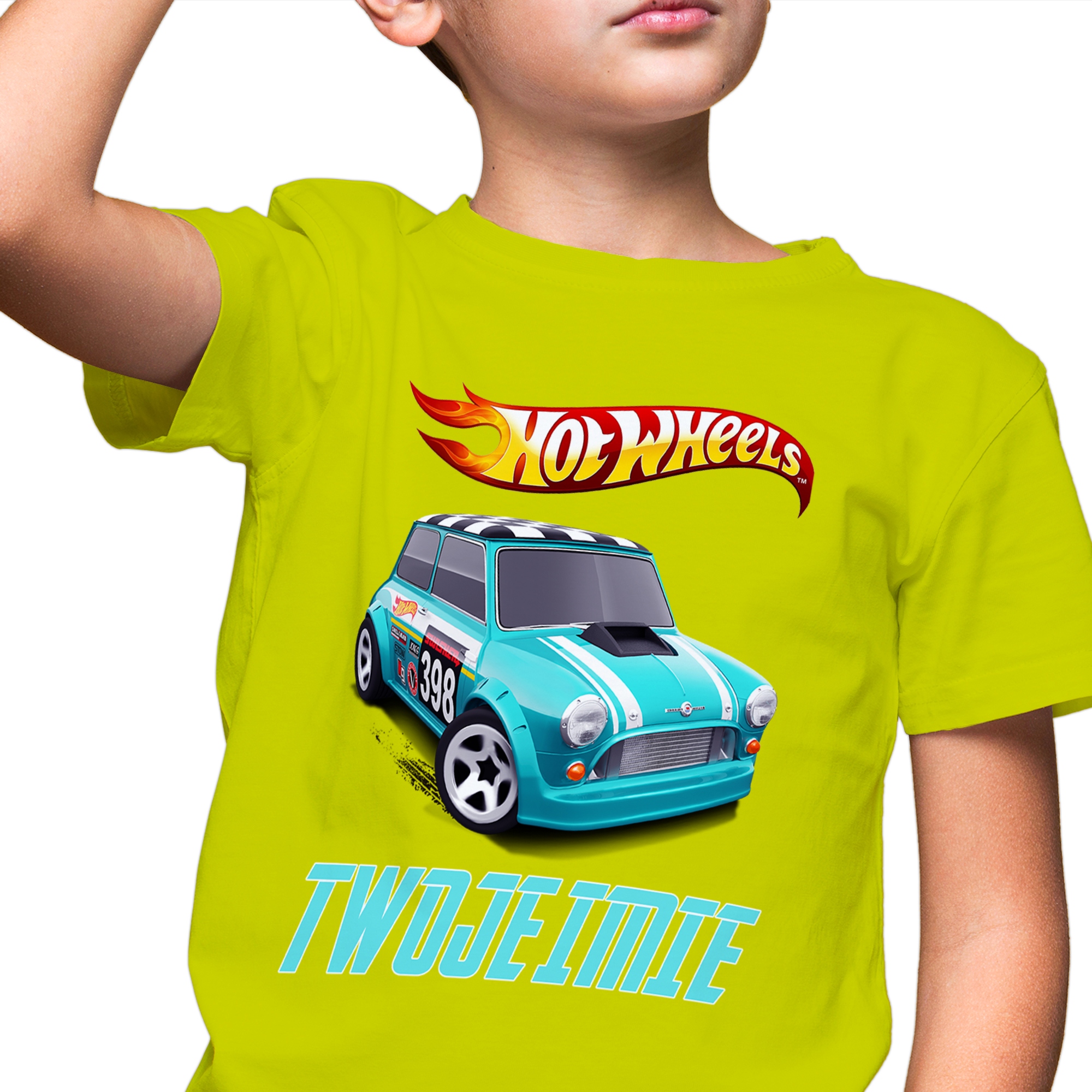 Detské tričko Hot Wheels Lime W 122